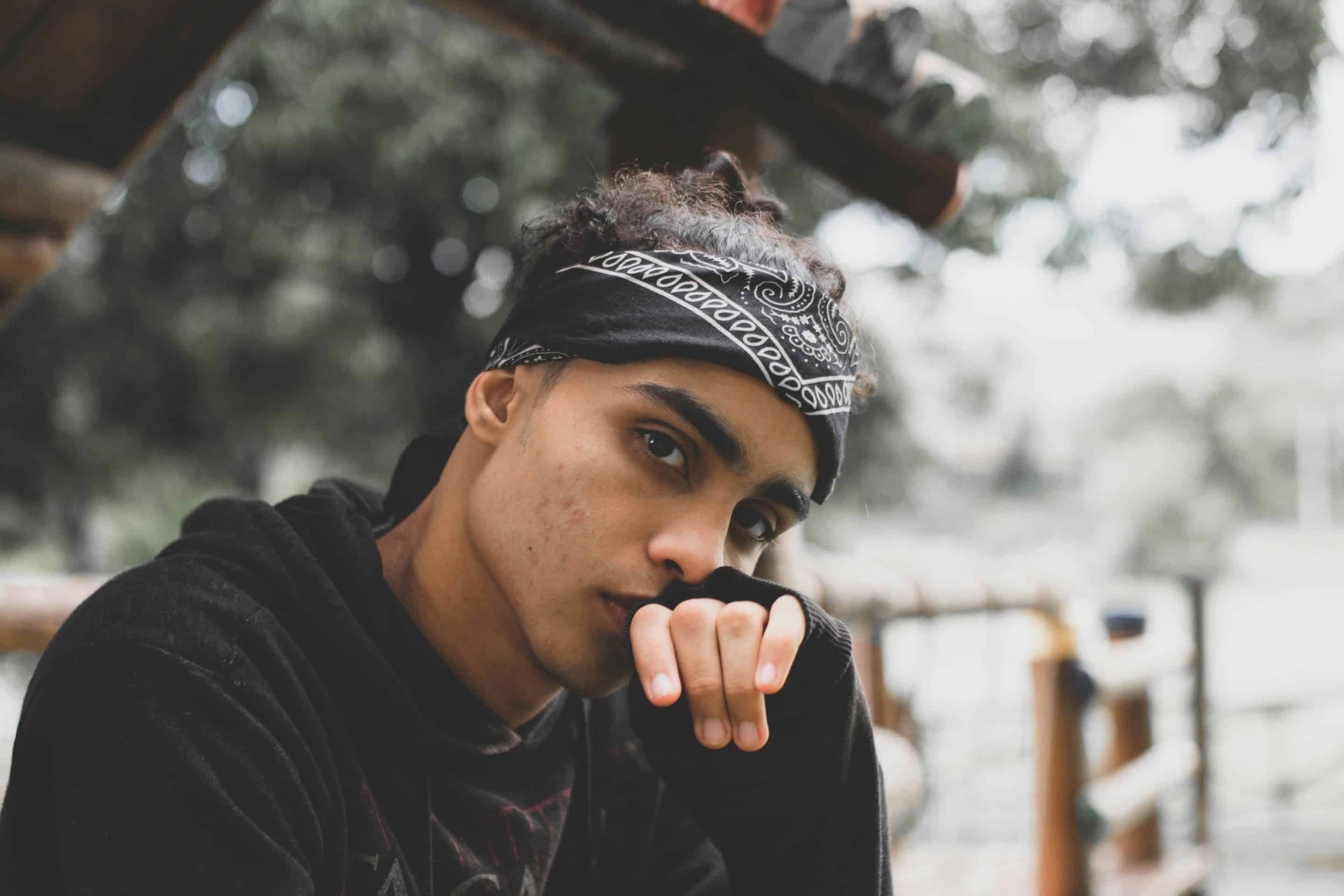 focusing-person Man looking at camera contemplative